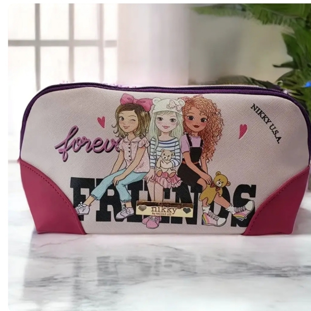 Nicole Lee Cosmetic Pouch Best Friends - Picture 1 of 7